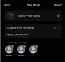 create a new group